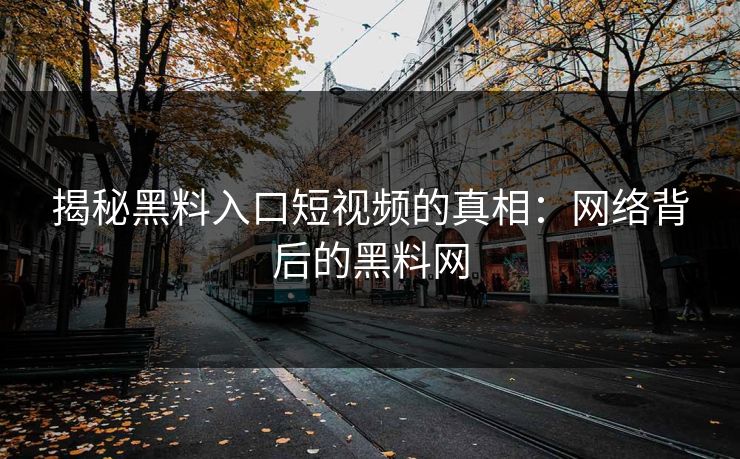 揭秘黑料入口短视频的真相：网络背后的黑料网